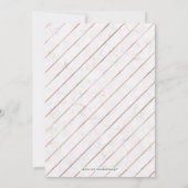 Marmor- und Kupferrahmen | Modernes Party für die Einladung (Rückseite)