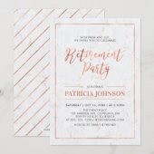 Marmor- und Kupferrahmen | Modernes Party für die Einladung (Vorne/Hinten)