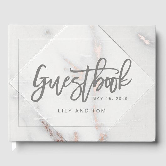 MARMOR UND METALLICH-WEDING GÄSTEBUCH (Vorderseite)