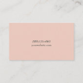 Marmor und rosa Design Makeup Artist Salon Glitzer Visitenkarte (Rückseite)