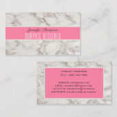 Marmor- und rosa Visitenkarten Visitenkarte (Vorne/Hinten)