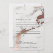 MARMOR UND ROSE GOLD EFFECT WEDING INVITATION EINLADUNG (Rückseite)