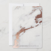 MARMOR UND ROSE GOLD EFFECT WEDING INVITATION EINLADUNG (Rückseite)