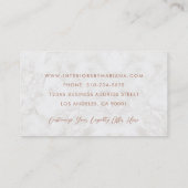 Marmor und Rose Gold Loyalty Business Punch Card Treuekarte (Rückseite)