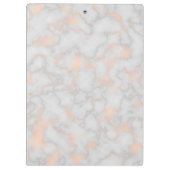 Marmor und Rose Gold Textur Monogramm Klemmbrett (Rückseite)