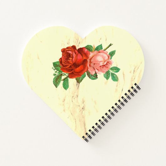 Marmor und Rose Notizblock (Rückseite)