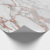 Marmor-und Rosen-Goldgeschenk-Verpackungs-Papier Geschenkpapier (Ecke)