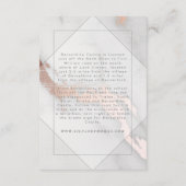 MARMOR-UND ROSEN-GOLDhochzeits-RICHTUNGS-KARTE Begleitkarte (Rückseite)