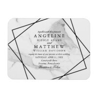 Marmor und Schwarz-Weiß-Geometrie-Hochzeitsempfang