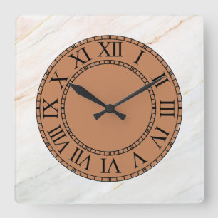Marmor und Terracota, römische Ziegelwand Quadratische Wanduhr