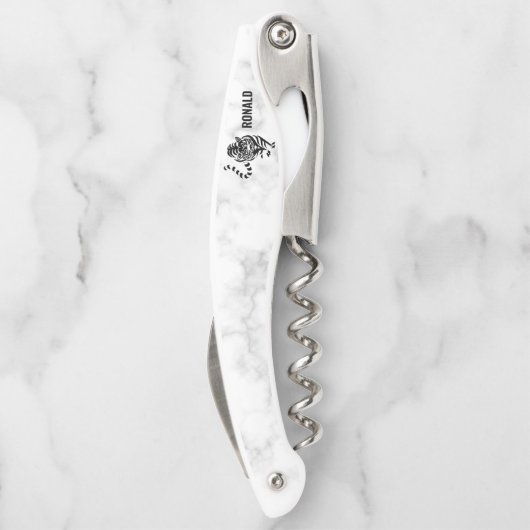 Marmor und Tiger Kellnermesser (Rückseite)