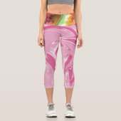 Marmor und Wasserfarbe Capri Leggings (Vorderseite)