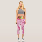 Marmor und Wasserfarbe Capri Leggings (Vorderseite)