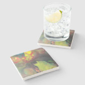 Marmor-Untersetzer mit Johnson Abstrakt Artwork Steinuntersetzer (Seitenansicht)