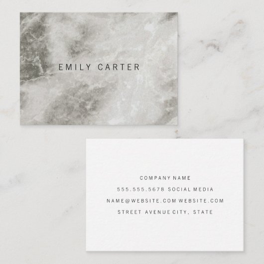 Marmor Visitenkarte (Vorne/Hinten)