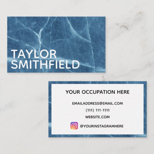 Marmor Visitenkarte (Vorne/Hinten)