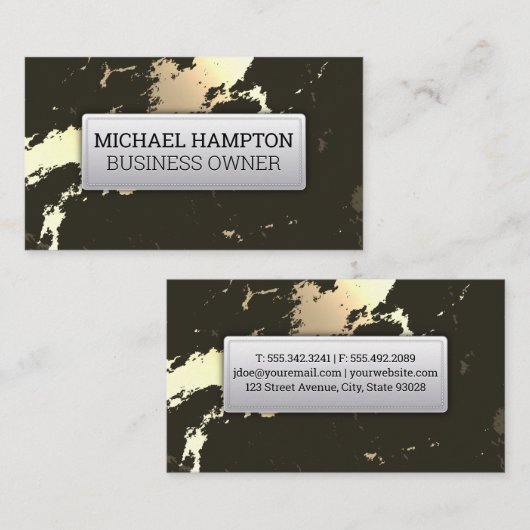 Marmor Visitenkarte (Vorne/Hinten)