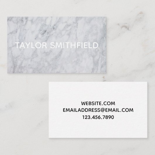 Marmor Visitenkarte (Vorne/Hinten)