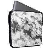 Marmor, weiß und grau laptopschutzhülle (Vorne Rechts)