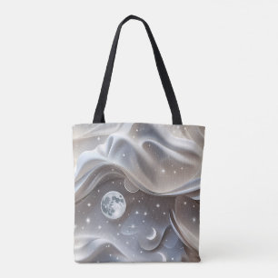Marmor Weißer Mond Minimal Stein Ästhetik Tasche