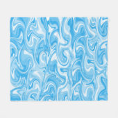 Marmor-Wirbel-Textur - Blautöne Fleecedecke (Vorderseite (Horizontal))