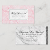 Marmor zur Haarentfernung Visitenkarte (Vorne/Hinten)