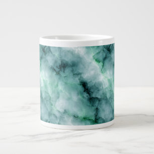 Marmorähnliche Textur in Aquamarin-grünen und farb Jumbo-Tasse