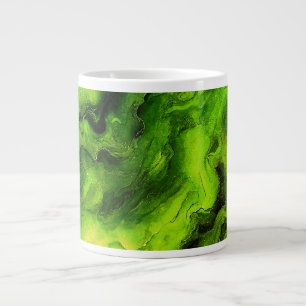 Marmorähnliche Textur in hellgrün Jumbo-Tasse