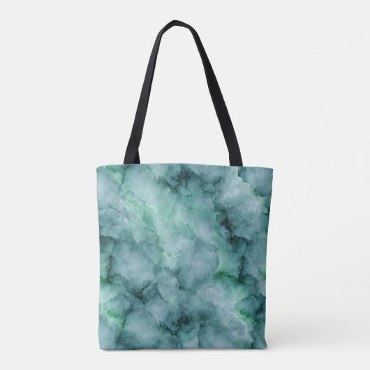 Marmorähnliche Textur in Minzgrün Tasche (Rückseite)