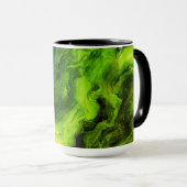 Marmorartige Textur in hellgrüner Farbe Tasse (VorderseiteRechts)