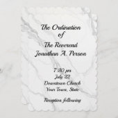 Marmoraussehen Pastor Ordination Einladung (Vorne/Hinten)