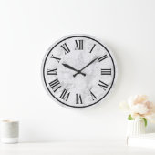 Marmoraussehen römische Zahlen Große Wanduhr (Zuhause)
