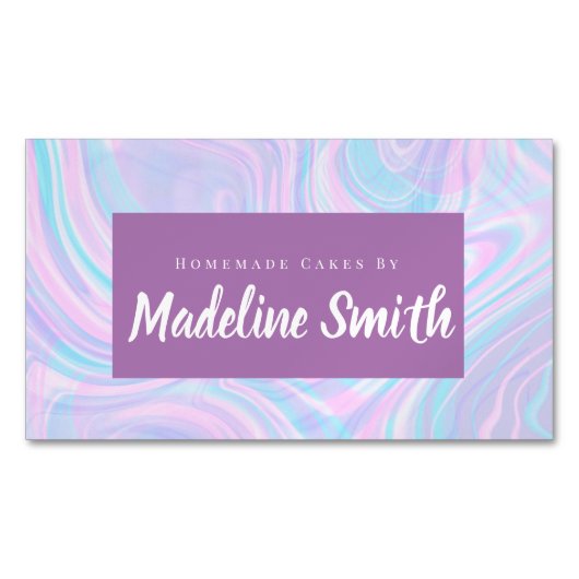 Marmorbäckerei Abstrakt Magnetische Visitenkarte (Vorderseite)