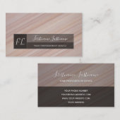 Marmorbandstruktur mit Rot-Streifen in Monogramm Visitenkarte (Vorne/Hinten)