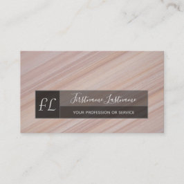 Marmorbandstruktur mit Rot-Streifen in Monogramm Visitenkarte