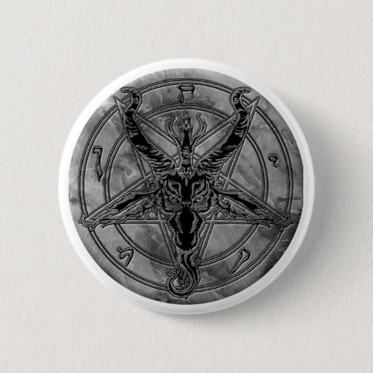 MarmorBaphomet Knopf Button (Vorderseite)