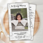 Marmorbeerdigung Gedenkkarte Foto Beileid Gebetska