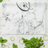 Marmorbeschaffenheit Monogramm des Buchstaben S Geschirrtuch (Gefaltet)