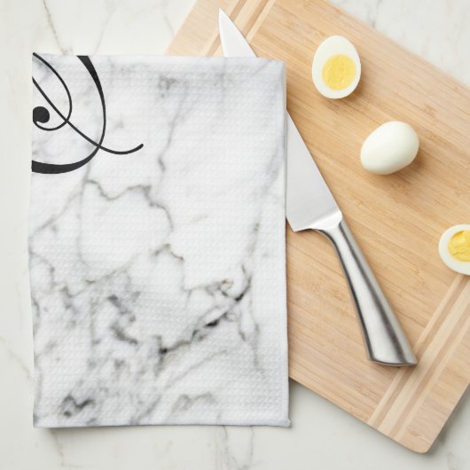 Marmorbeschaffenheit Monogramm des Buchstaben S Geschirrtuch (Viertel Falte)