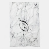 Marmorbeschaffenheit Monogramm des Buchstaben S Geschirrtuch (Vertikal)