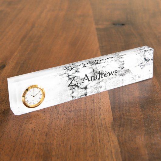 Marmorbeschaffenheit Namensplakette (Seite)