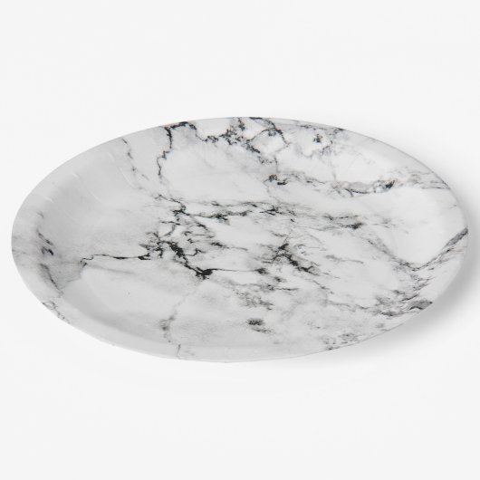 Marmorbeschaffenheit Pappteller (Schrägansicht)