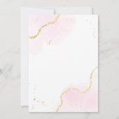 Marmorblättern und Prosecco-Brautparty Einladung (Rückseite)