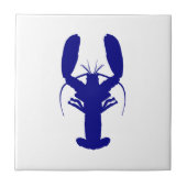 Marmorblau an der weißen Küste Dekoration Hummer Fliese (Vorderseite)