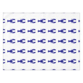 Marmorblau an der weißen Küste Dekoration Tischdecke (Vorderseite (Horizontal))