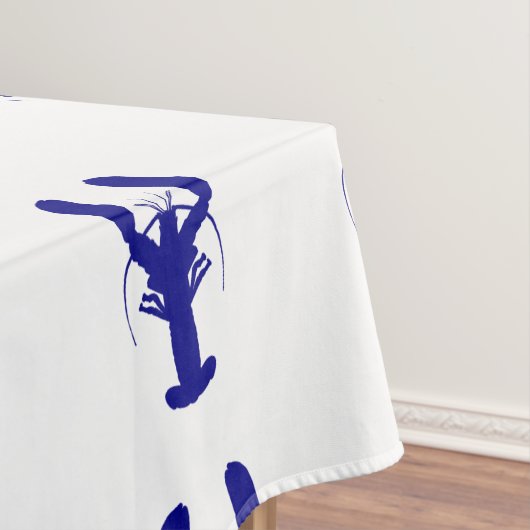 Marmorblau an der weißen Küste Dekoration Tischdecke (Beispiel)