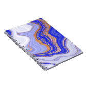 Marmorblau Gold, Abstrakt modern. Notizblock (Rechte Seite)