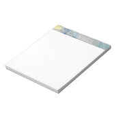 Marmorblau, goldfarbener Alkoholtink Abstrakte Kun Notizblock (Rotiert)