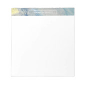 Marmorblau, goldfarbener Alkoholtink Abstrakte Kun Notizblock (Vorderseite)