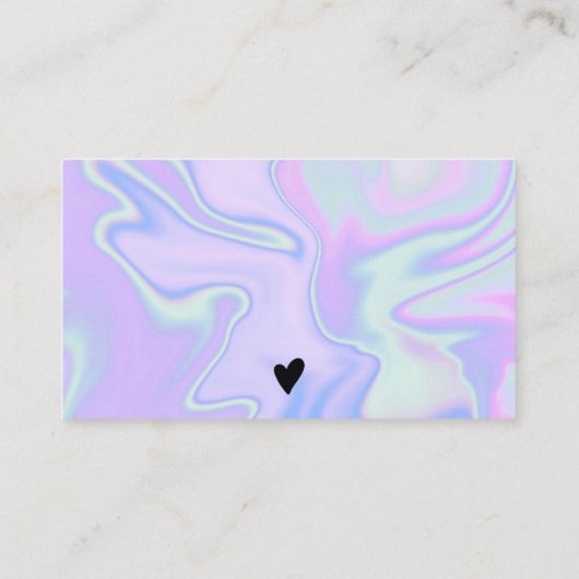Marmorblau lila danke, dass Sie mit Liebe gemacht Visitenkarte (Rückseite)